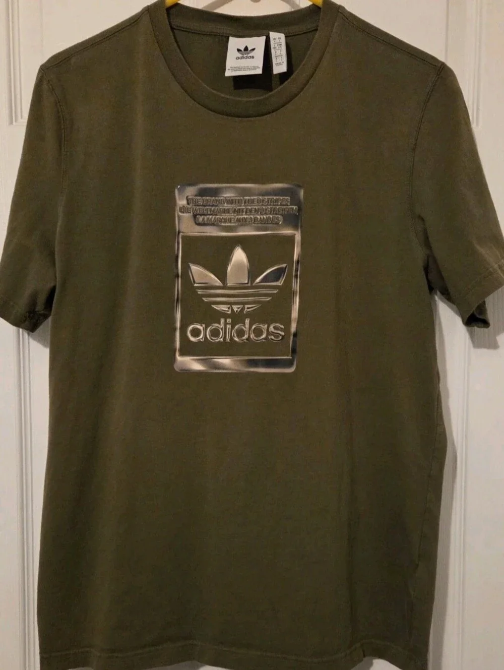 Adidas T-Shirt Men's Large Military Green 